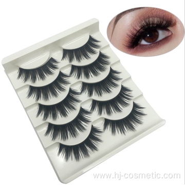 5Pair Thick Fake Eyelashes Natural False Eyelashes Volume Lashes Artificial Eyelashes Extensions False Lashes Makeup Lashes